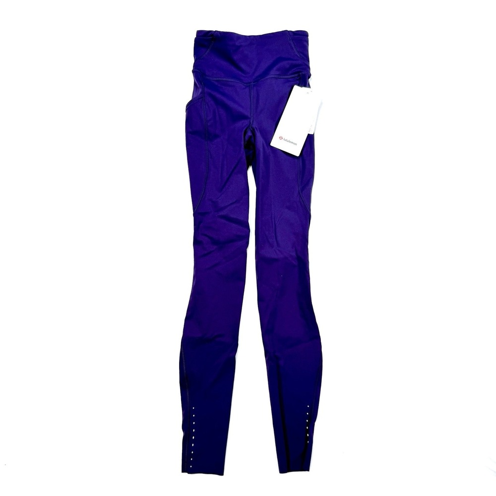 NWT Lululemon Fast and Free HR Tight 28 Pockets Dark Court Purple SZ 0 NEW $128